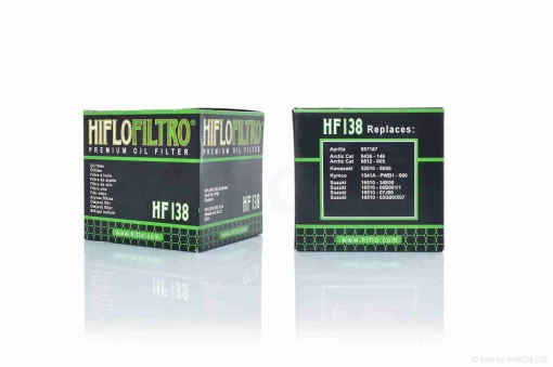 Фільтр масляний мото HF138 чорний D68/H65 "HIFLO" ТАЙЛАНД, QT-005140