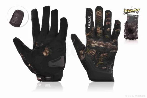 Рукавички мото "VEMAR" #VE-173, сенсорний палець, XL, хакі, QT-014725