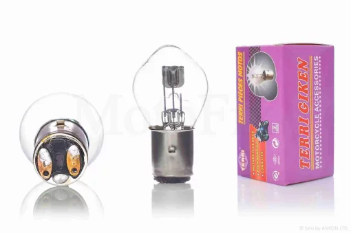 Лампа фари H6 (BA20D) 12V 18/18W груша "TERRI", QT-021762