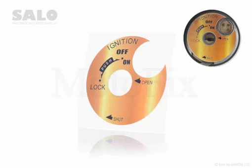 Наклейка замку запалення GEAR 4T (золото) "SALO", QT-005552