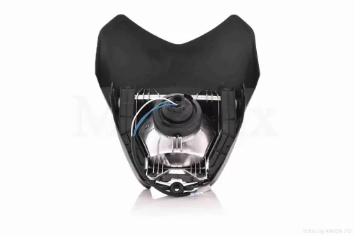 Обтічник з фарою універсальний 35/35W чорний мат, QT-005614