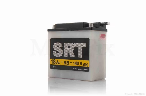 Акумулятор кислотний 6V 18A 140-85-140mm кругла клема "SRT" УКРАЇНА, QT-010110