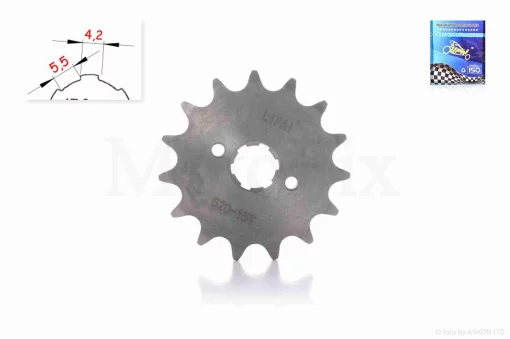 Звезда трансмиссии передняя CB/CG 520-15T узкая посадка, QT-022053