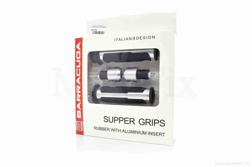 Грипси (ручки керма) універсальні "BARRACUQA" #HP6 (срібло), QT-022176