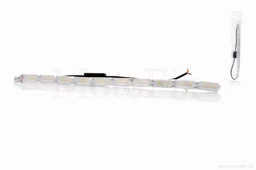 Лента светодиодная режим синего ДХО +желтый бегущий поворот, 10 секций, 300mm, QT-005904