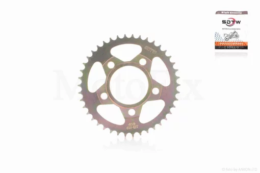 Звезда трансмиссии задняя 5-90/57, d64, D175 428-42T V200/250-F2 "SDTW" (gold), QT-006319
