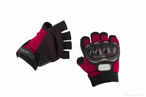 Рукавички мото "PRO BIKER" MCS-04 без пальців, M, червоні, QT-010900