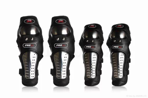 Мотозащита наколенники +налокотники "PRO X" P01, сталь, хром, QT-010902