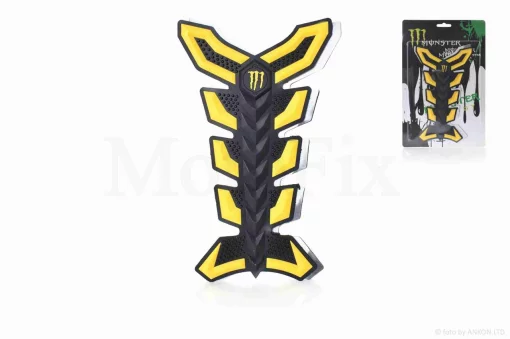 Наклейка на бак "MONSTER" жовта #2 #уцінка, QT-028710
