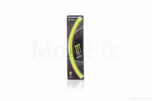 Наклейки на колеса світловідбивні (10 дюймів, жовті) "MONSTER", QT-011461