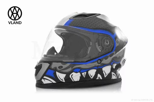 Шолом інтеграл "VLAND" #M62-Dino синій, L, QT-028905