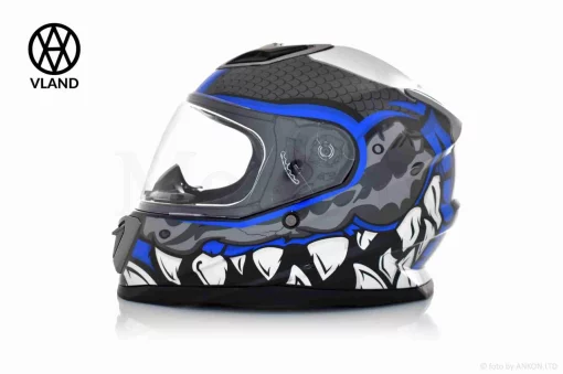 Шолом інтеграл "VLAND" #M62-Dino синій, M, QT-028906