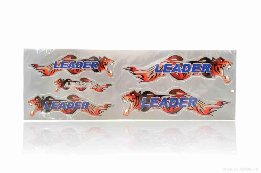 Наклейка LEADER (480-165mm, сіра), QT-024104