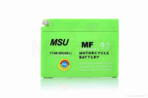 Акумулятор GEL 12V 2.3A Suzuki/Yamaha 115-40-90mm YT4B-BS "MSU" (2025), QT-011879