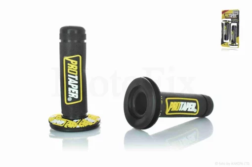 Грипси (ручки керма) універсальні #1 "PRO TAPER" (чорно-жовті), QT-018775