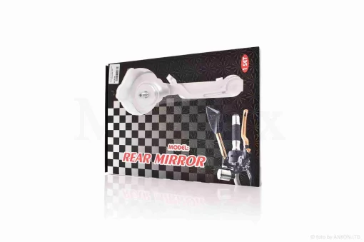 Дзеркала в торець керма, круглі, алюміній "CUSTOM" (сірі), QT-012026