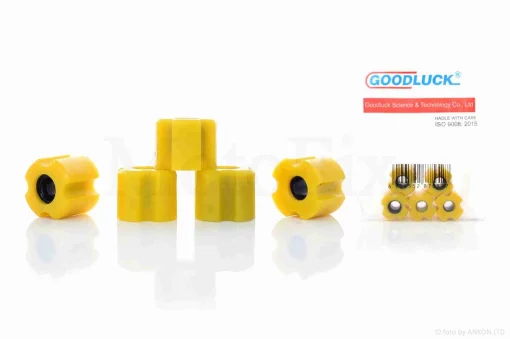 Втулки скольжения штанги косы к-кт 23.5-8mm 5шт авиакомпозит +силикон желтые, QT-024396