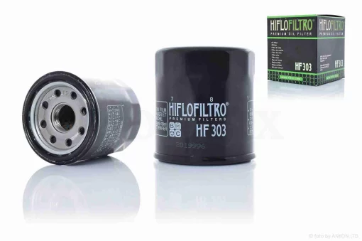 Фильтр масляный мото HF303 D65/H73 черный "HIFLO" ТАЙЛАНД, QT-012204