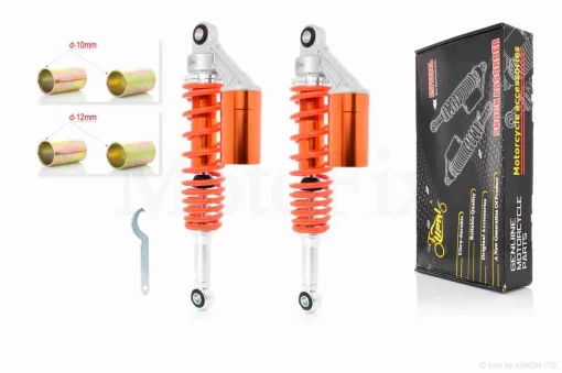 Амортизатори задні Delta 345mm, газомасляні, з підкачуванням, помаранчеві "LIPAI", QT-019119