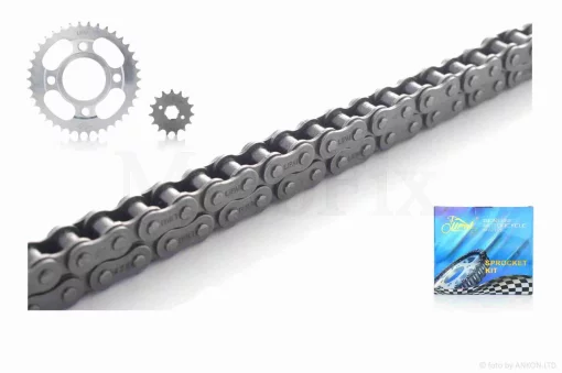 Зірки трансмісії пара CG125 428-15/38 +ланцюг 116L "LIPAI" , QT-029410