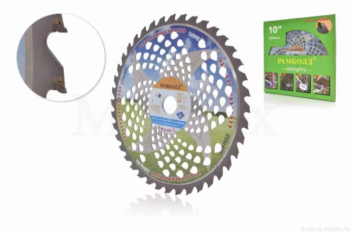 Ніж коси 40T D255 d25.4 побідит #РАМБОЛД (зелений), QT-019707
