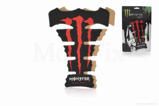 Наклейка на бак "MONSTER" червона #1 #уцінка, QT-025467