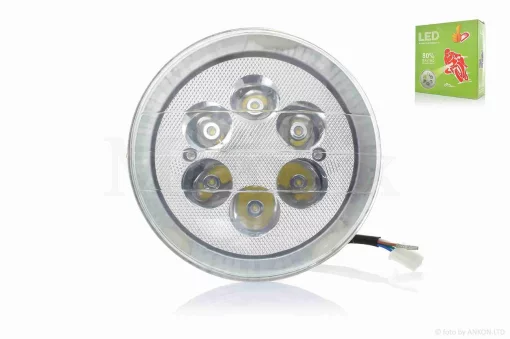 Модуль светодиодный в фару ZS125/150 круглый, D170, 6 диодов со стеклом, QT-020113