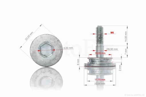 Болт успокоителя цепи ГРМ (лыжи) GY6 150 #OEM, QT-020129
