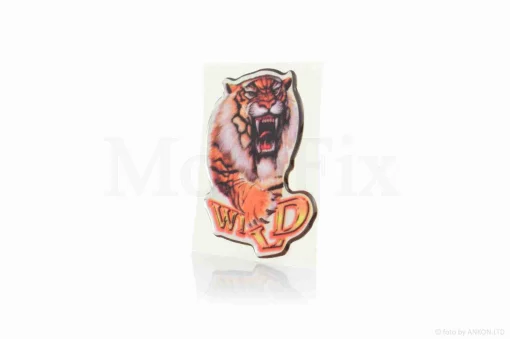 Наклейка Тигр Wild (75-60mm) силікон, QT-020162