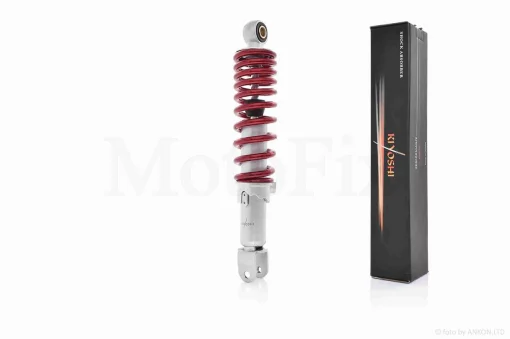 Амортизатор задній Honda, GY6 регульований 290mm (червоний) "KIYOSHI", QT-026105