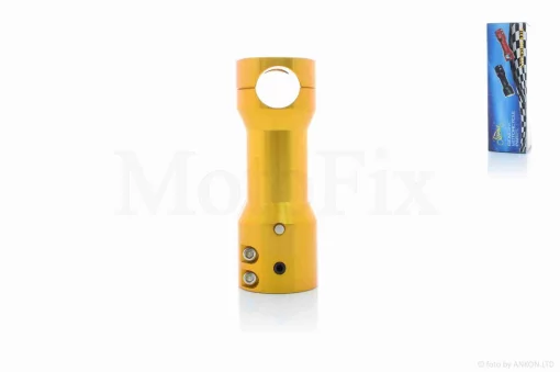 Крепление открытого руля (вынос) скутер руль d28, траверса d22-24, L155 "LIPAI" (желтый), QT-030109