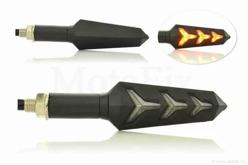 Повороти діодні пара #D-150 гнучка ніжка, динамічні, з габаритом, QT-026174