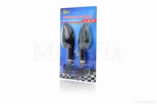 Повороты диодные пара #D-153 гибкая ножка, динамические, голубой габарит, QT-026177