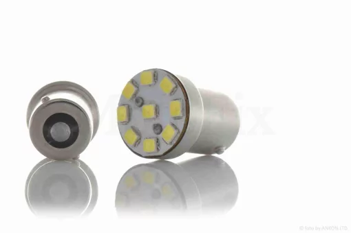 Лампа поворотів та габаритів діодна G23 (BA15S) 12V 21W зелена #1, QT-030252