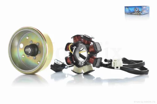 Генератор (у зборі) GY6 50 6+2 вертикальне кріплення статора "LIPAI", QT-030662