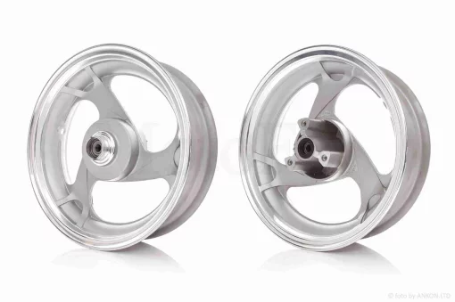 Диск колеса передній 12"-3.50 литий, 3 спиці, d12, розбирання, QT-026512