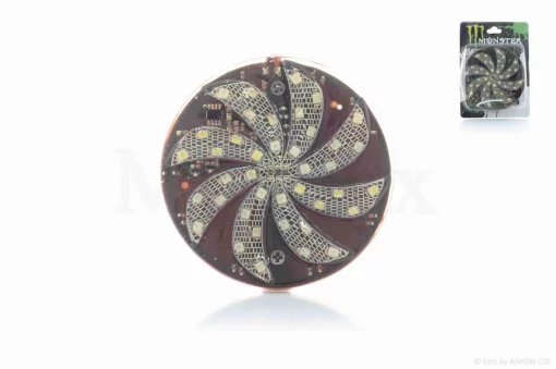 Модуль світлодіодний круглий d-82mm, 4 кольори, без скла, 6 режимів, QT-033372