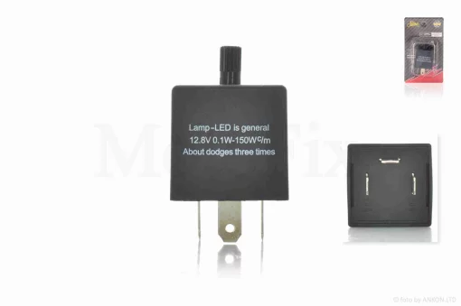 Реле поворотів для діодних поворотів триконтактне, регульоване "LIPAI" (мото/авто), QT-030922