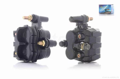 Суппорт тормозной двухпоршневой, ухо влево "LIPAI" (черный), QT-030995