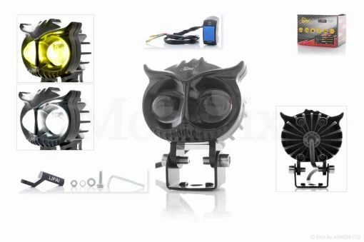 Фара додаткова діодна пугач, 65-53mm, 9-60V, IP67, біле/жовте світло #LPS-814-PRO, QT-033490