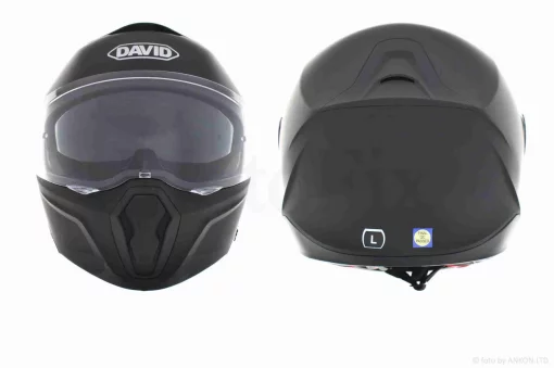 Шлем трансформер "DAVID" (#D809, черный матовый, XL, очки, ABS), QT-033504