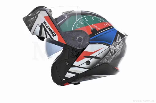 Шлем трансформер "DAVID" (#D809A, черный глянцевый, L, очки, ABS), QT-033505