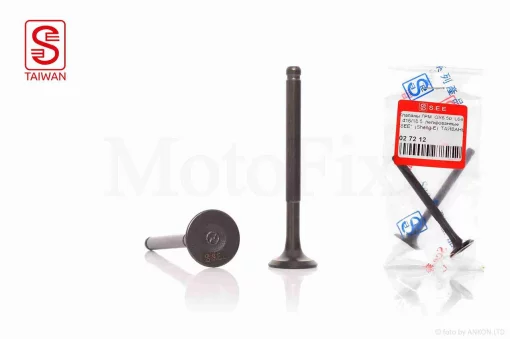 Клапани ГРМ d16/18.5, h64 GY6 50 леговані "SEE" (Sheng-E) ТАЙВАНЬ, QT-027212