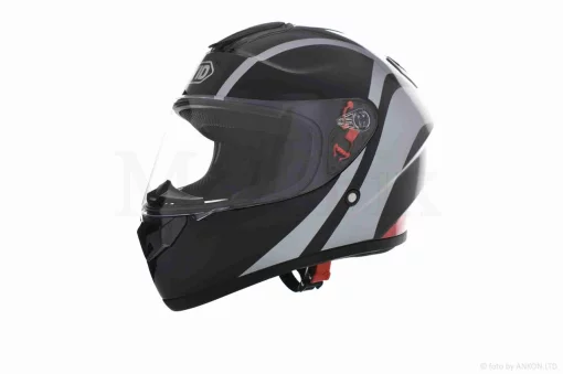 Шлем интеграл "DAVID" (#D820D, черно-серо-красный, XL, ABS), QT-033526