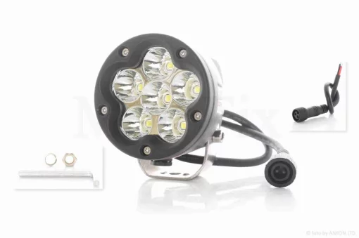 Фара додаткова діодна, кругла d80, кругле кріплення #S6-4G1, QT-036530