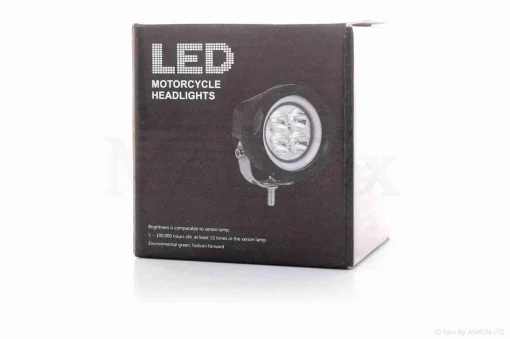 Фара додаткова діодна, кругла d80, кругле кріплення #S6-4G1, QT-036530