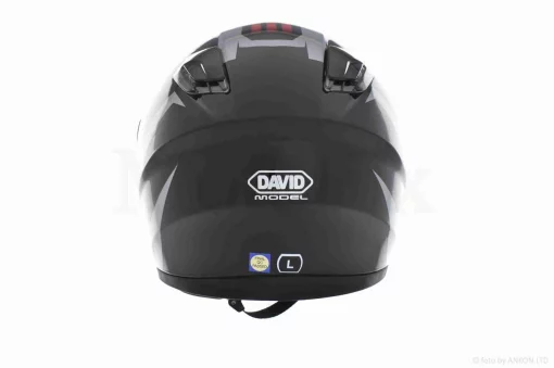 Шлем интеграл "DAVID" (#D820E, черно-красно-серый, XL, ABS), QT-031448