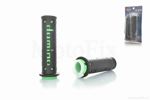 Грипси (ручки керма) універсальні #2 "DOMINO" (чорно-зелені), QT-033686