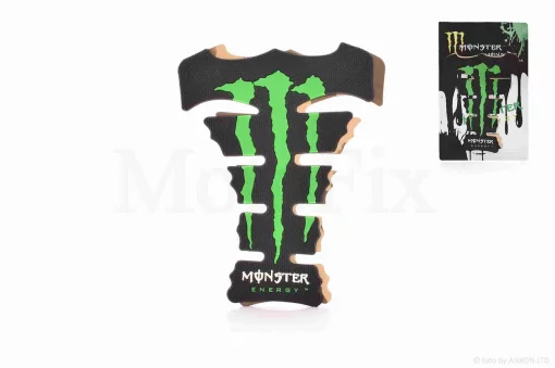 Наклейка на бак "MONSTER" зелена #1 #уцінка, QT-028279