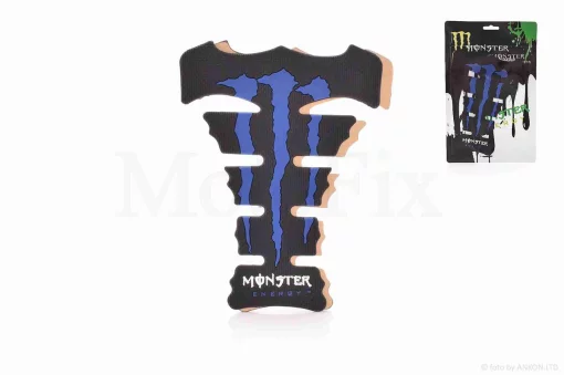 Наклейка на бак "MONSTER" синяя #1 #уценка, QT-028280